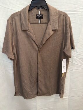 Modern Culture Short Sleeve Camp Collar Shirt - Taupe